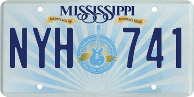 MS license plate NYH741