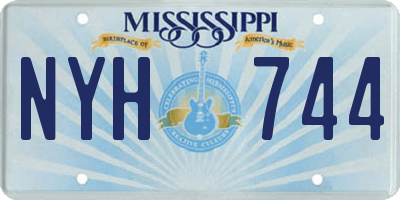 MS license plate NYH744