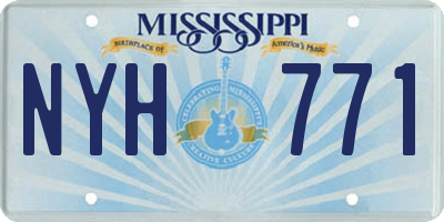 MS license plate NYH771