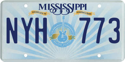 MS license plate NYH773