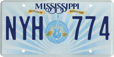 MS license plate NYH774