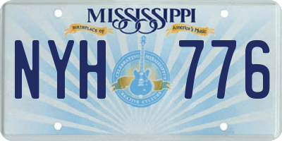 MS license plate NYH776