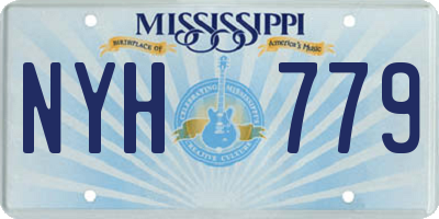 MS license plate NYH779