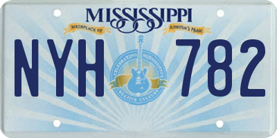MS license plate NYH782
