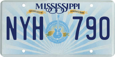 MS license plate NYH790