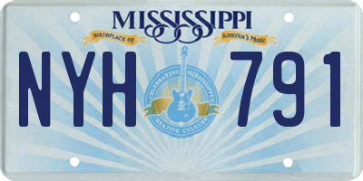 MS license plate NYH791