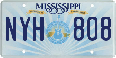 MS license plate NYH808
