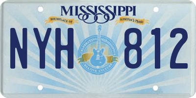 MS license plate NYH812