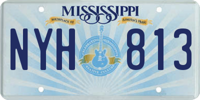MS license plate NYH813