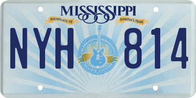 MS license plate NYH814
