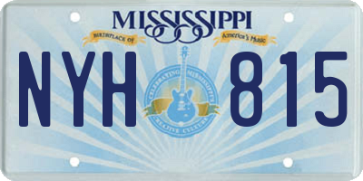 MS license plate NYH815