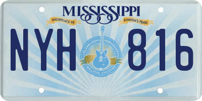 MS license plate NYH816
