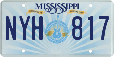MS license plate NYH817