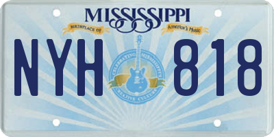 MS license plate NYH818