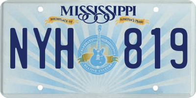MS license plate NYH819