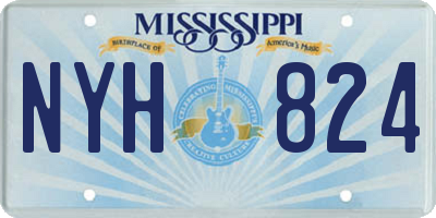 MS license plate NYH824