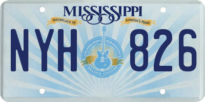 MS license plate NYH826