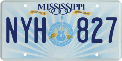 MS license plate NYH827