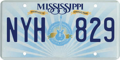 MS license plate NYH829