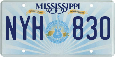 MS license plate NYH830