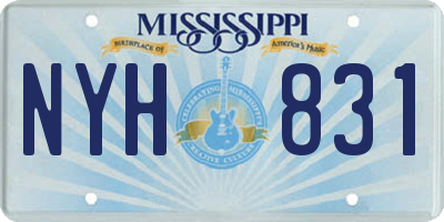 MS license plate NYH831