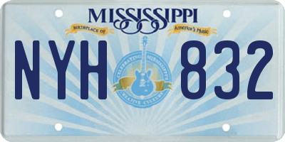 MS license plate NYH832