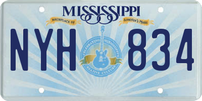 MS license plate NYH834