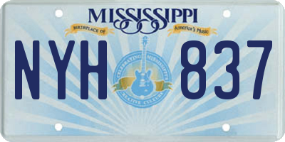 MS license plate NYH837