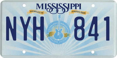 MS license plate NYH841