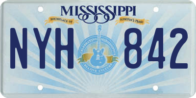 MS license plate NYH842