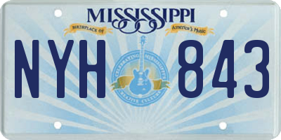 MS license plate NYH843
