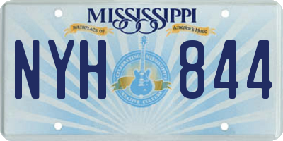 MS license plate NYH844