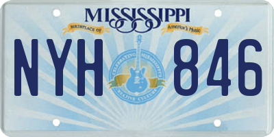 MS license plate NYH846