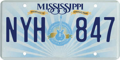 MS license plate NYH847