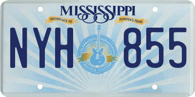 MS license plate NYH855