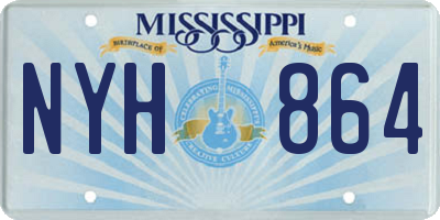 MS license plate NYH864