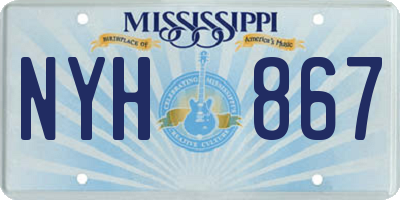 MS license plate NYH867