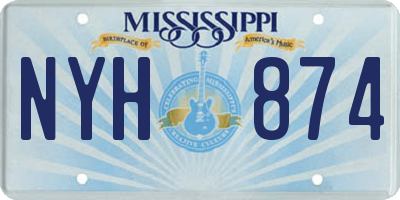 MS license plate NYH874