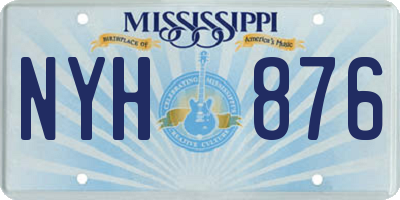 MS license plate NYH876