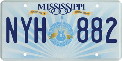 MS license plate NYH882