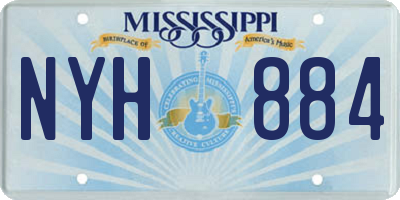 MS license plate NYH884