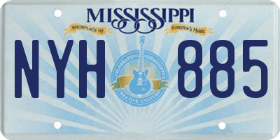 MS license plate NYH885