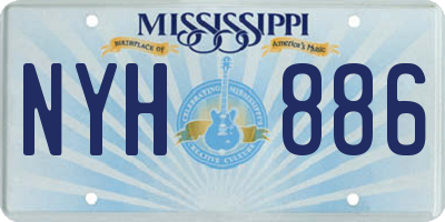 MS license plate NYH886