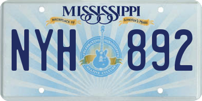 MS license plate NYH892
