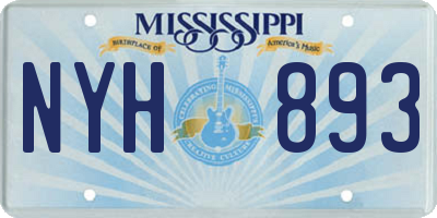MS license plate NYH893