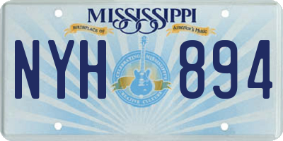 MS license plate NYH894
