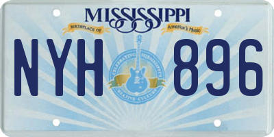 MS license plate NYH896