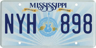 MS license plate NYH898