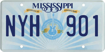 MS license plate NYH901
