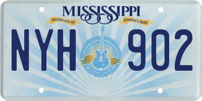 MS license plate NYH902